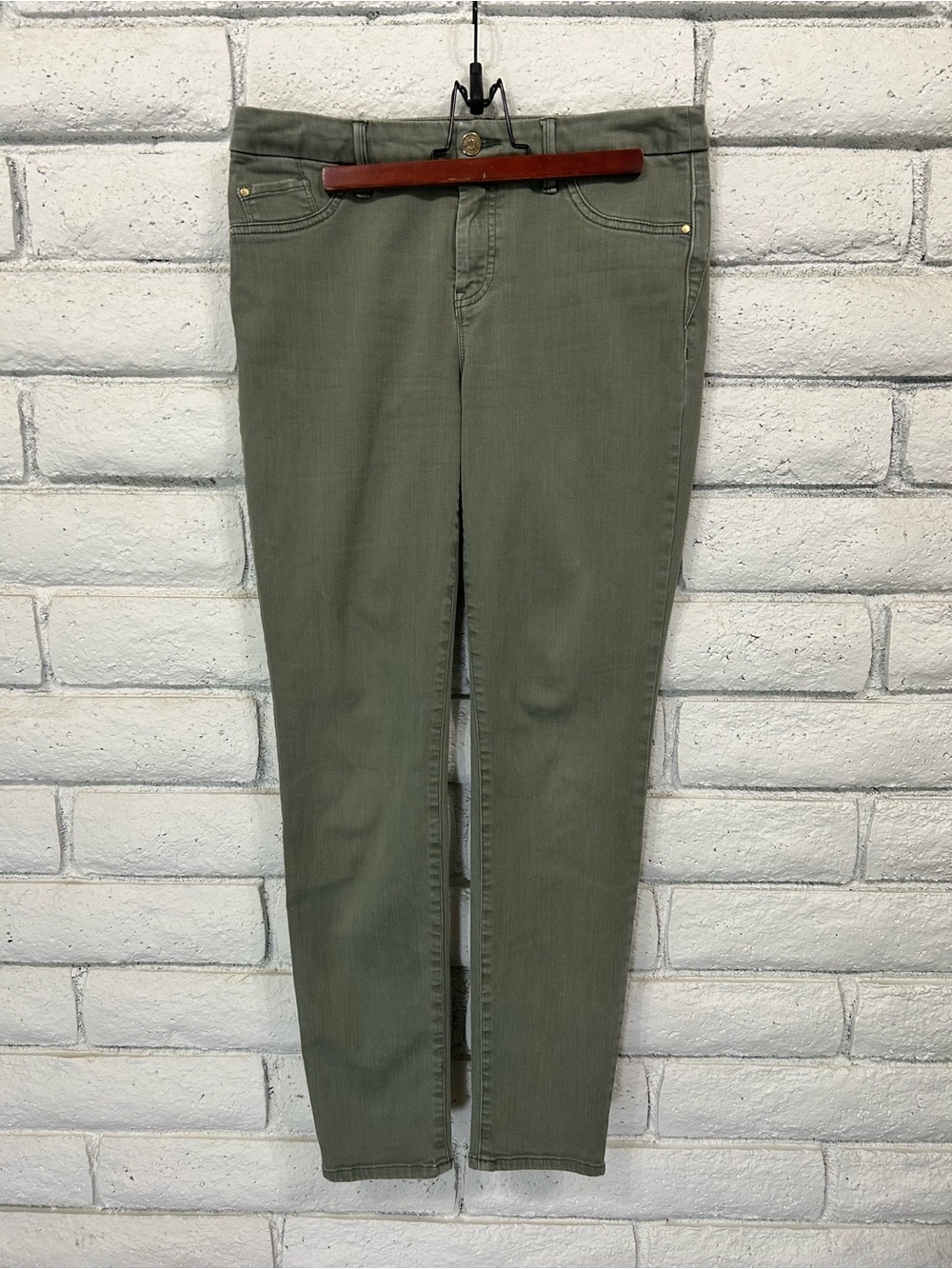 Chico’s‎ So Slimming Sage Green Skinny Jeans Size 4/6 Small